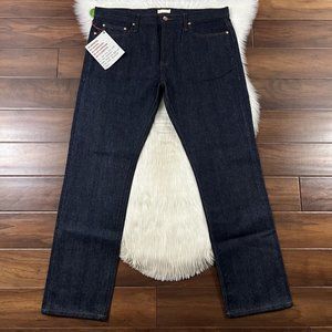 Unbranded Brand Men's Size 40 Indigo Tapered Fit Selvedge Denim Jeans UB201